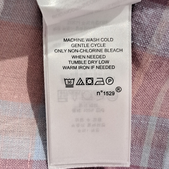 LRL Pastel Plaid Linen Button-Up Classic Coastal Cottage Preppy Shirt Womens M - Picture 13 of 14